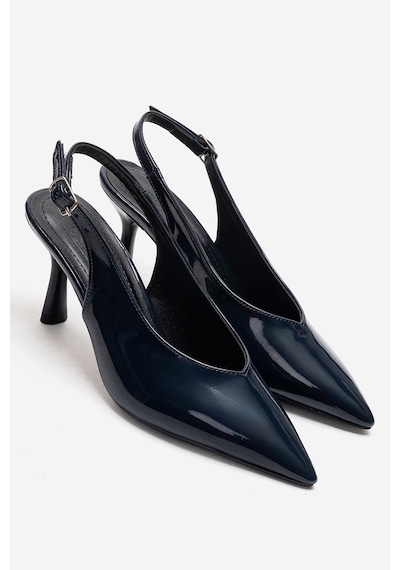Esatsani Lacivert Rugan Arka Açık 9 Cm İnce Topuklu Özel Günler Davet Stiletto Kadın Ayakkabı Lacivert Rugan Esatsani Lacivert Rugan Arka Açık 9 Cm İnce Topuklu Özel Günler Davet Stiletto Kadın Ayakkabı Lacivert Rugan