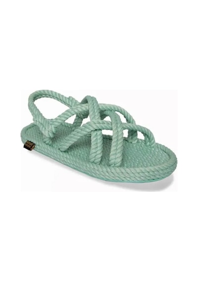 Bodrum Kauçuk Tabanlı Çocuk Halat Sandalet - Mint Yeşil