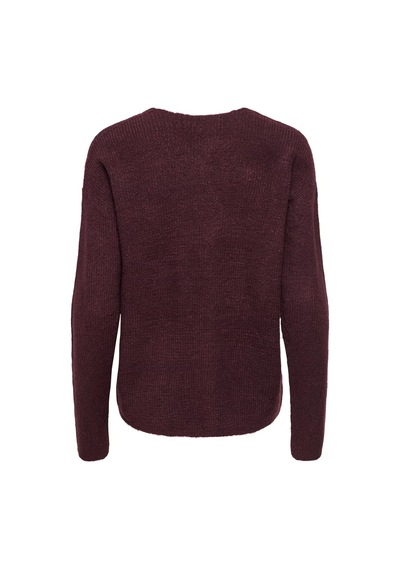 Only Onlcamilla Regular Fit V Yaka Kazak Kadın Kazak 15204588 Vişne