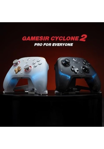 Cyclone 2 Wireless Pc Controller 1000hz Polling Rate, Tmr Joysticks, Hall Effect & Micro 2-in-1 Triggers, Pc Gaming Controller For Pc/android/switch/switch 2 With Charging Dock Black