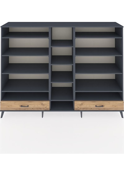 Hyperion Dolap 14 Raflı 2 Çekmeceli 220x44x163 Antrasit-antrasit/çam Antrasıt/atlas Çam - Antrasıt Hyperion Dolap 14 Raflı 2 Çekmeceli 220x44x163 Antrasit-antrasit/çam Antrasıt/atlas Çam - Antrasıt