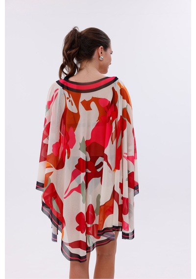 Tarzını Seç Kısa Kimono Pareo - Tesettür Pareo - Kemer Model 180x135 Cm Çok Renkli