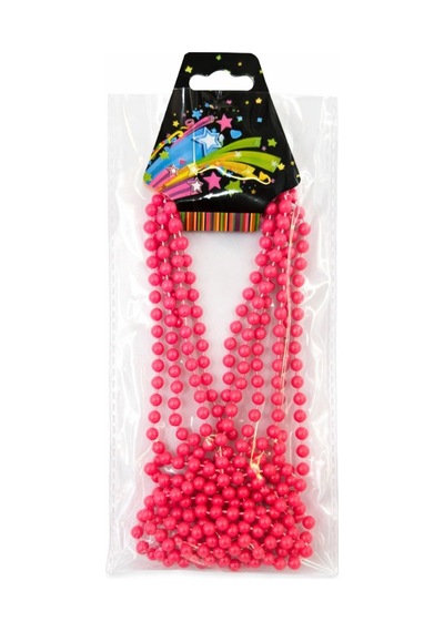 Neon Pembe Boncuk Kolye 80 Cm Retro 80 Ler 90 Lar Parti Aksesuarı Bx40 Diğer