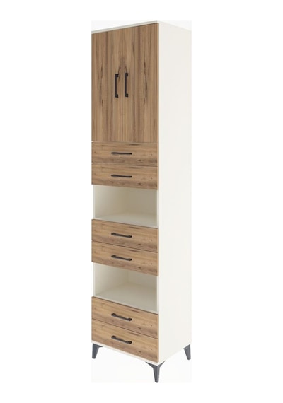 Hyperion Dolap 4 Raflı 6 Çekmeceli 2 Kapaklı 60x44x243 Aytaşı-çam Aytası