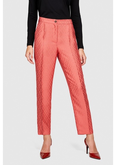 Sisley Viskoz Karışımlı Havuç Kesim Jakarlı Pantolon Kadın Mor Pantolon - 323a47r8lf03q