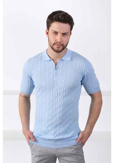 Ferraro Mavi Polo Yaka Fermuarlı Erkek Pamuk Triko T-Shirt-Mavi (417942665) Mavi Ferraro Mavi Polo Yaka Fermuarlı Erkek Pamuk Triko T-Shirt-Mavi (417942665) Mavi