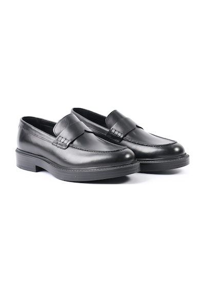 Tuna Hakiki Antik Deri Siyah Loafer Erkek Ayakkabı - E4291 Siyah Antik