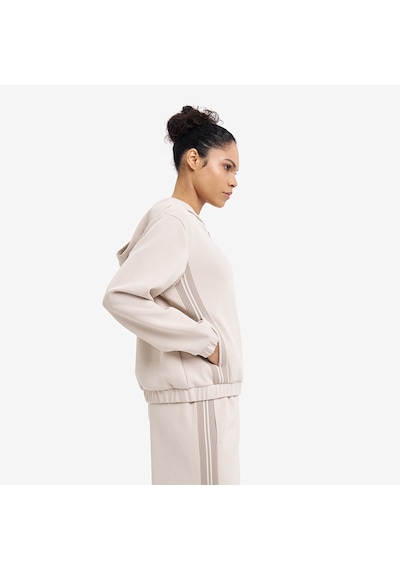 Lescon Ekru Kadın Fermuarlı Kapüşonlu Sweatshirt 26n-2120