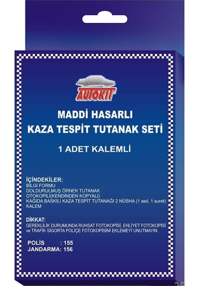 Kaza Tespit Tutanak Seti Kalem
