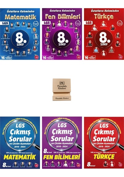 Newton Lgs 8. Sınıf Matematik Fen Ve Türkçe Denemeleri Ve Çıkmış Sorular 6lı Set + Telefon Standı