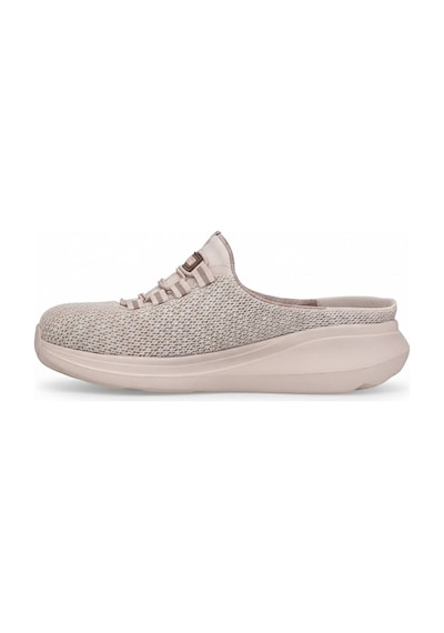 King Paolo D5109 Krakers Sabo Kadın Memory Foam Düz Sandalet Bej Bej