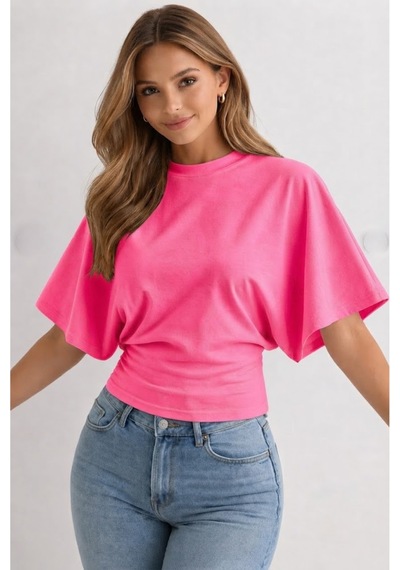Flex Fashıon Kadın Bele Oturan, Geniş Kollu Pembe Üst Bluz-tişört Pembe - 876774097 Pembe - 876774097 Pembe Flex Fashıon Kadın Bele Oturan, Geniş Kollu Pembe Üst Bluz-tişört Pembe - 876774097 Pembe - 876774097 Pembe