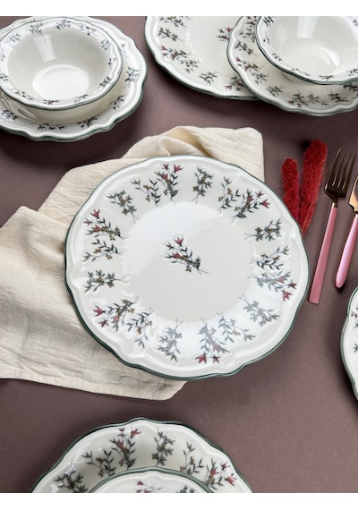 Porser Terra Yemek Takımı 6 Kişilik 24 Parça Fly24ykprs1057 Çok Renkli