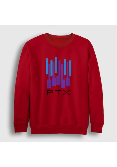 Presmono Unisex Ptx Pentatonix Sweatshirt Kırmızı