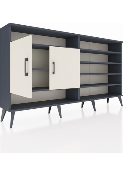 Arges Konsol 7 Raflı 2 Kapaklı 176x30x99 Antrasit-aytaşı/antrasit Aytası/antrasıt - Antrasıt Arges Konsol 7 Raflı 2 Kapaklı 176x30x99 Antrasit-aytaşı/antrasit Aytası/antrasıt - Antrasıt