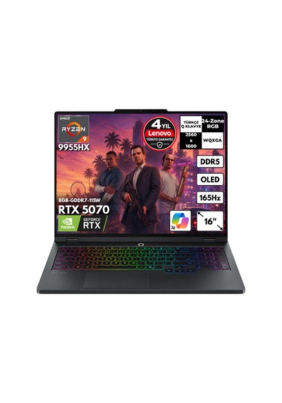 Lenovo Legion Pro 5 16AFR10 83F2001XTRHMF12 R9-9955HX 40 GB 4 TB SSD RTX5070 16" Free Dos Dizüstü Bilgisayar