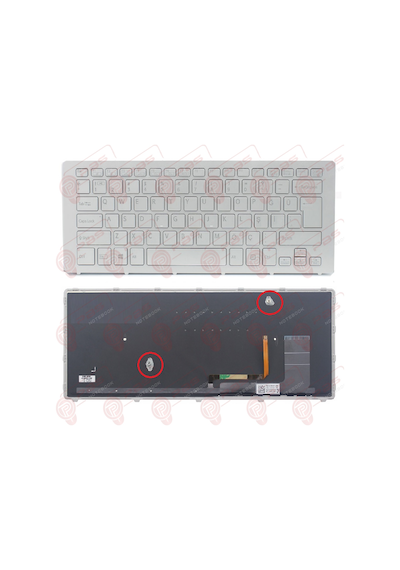 Sony Uyumlu Vaio Svf15N1X2E, Svf15N1X2R Klavye Tuş Takımı Q Gri Işıklı T