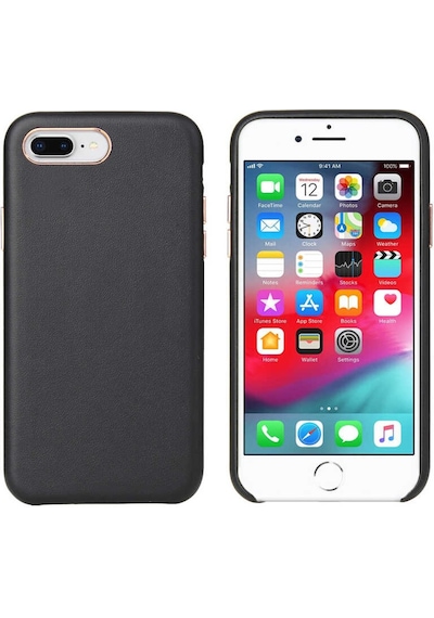 Apple Uyumlu iPhone 7 Plus Kılıf Eyzi Kadife Iç Yüzey Suni Deri Kılıf