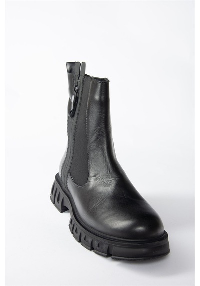 Fox Shoes Siyah Hakiki Deri Günlük Kadın Postal Bot N555102703 Siyah