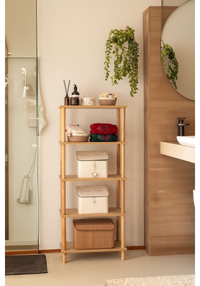 Concept 4 Raflı Kitaplık Banyo Mutfak Dolabı Balkon Organizer Ofis Düzenleyici Ahşap Nature