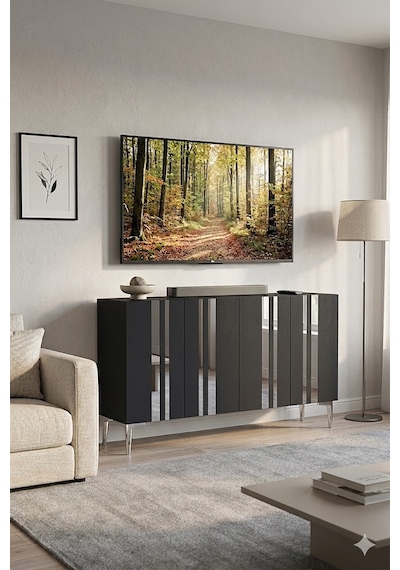 Ka1230as Mia Konsol Ve Tv Sehpası Antrasit-silver 120cm