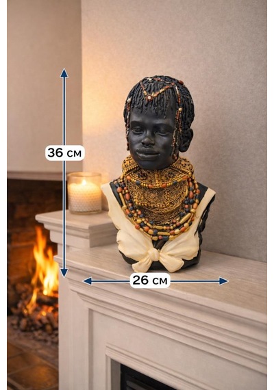 Afrikalı Kadın Büst Biblo 36 Cm Etnik Salon Dekorasyonu, Afrika Temalı Dekoratif Heykel, Konsol Ve Şömine Üstü Dekor Objesi Afrikalı Kadın Büst Biblo 36 Cm Etnik Salon Dekorasyonu, Afrika Temalı Dekoratif Heykel, Konsol Ve Şömine Üstü Dekor Objesi
