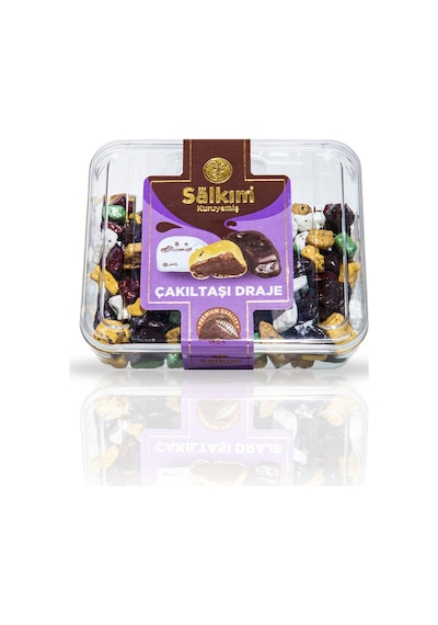 Çikolatalı Renkli Çakıl Taşı Draje - Kahve Yanı İkramlık - 80gr