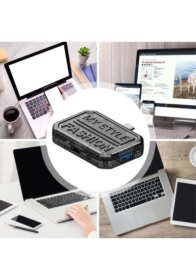 Type-c Hdmi Usb 3.0 Pd Şarj Giriş Mini Taşınabilir Çevirici Adaptör Bx3h