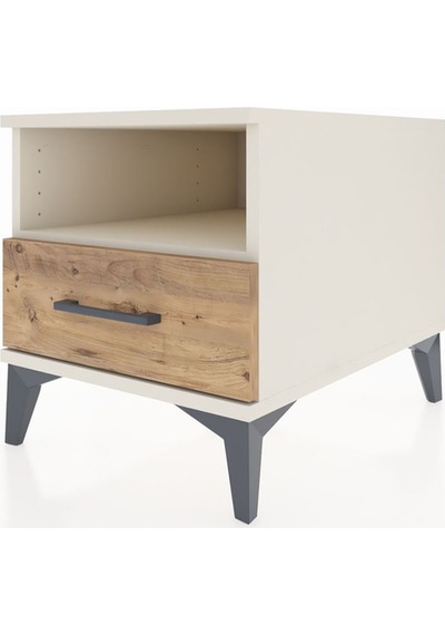 Kronos Komodin Tek Raflı Tek Çekmeceli 44x59x48 Aytaşı-çam Aytaşı