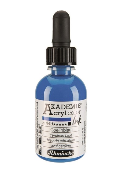 Schmincke : Akademie Akrilik Mürekkep : 50 Ml : 449 Cerulean Blue