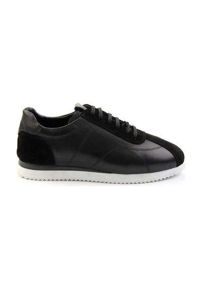 Bambi Siyah Leather Erkek Sneaker E01440030102 Siyah