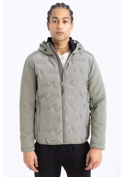 DeFactoFit Rüzgar Geçirmez Mont Slim Fit Dar Kesim Kapüşonlu Fermuarlı Cepli B2301AX25SPKH457