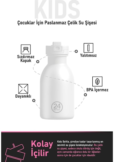 Kids Bottle Best Friends Paslanmaz Çelik Çocuk Su Matarası 500 ML