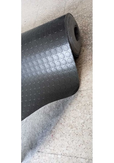 Para Desenli Muşamba 1 X 1 Metre Antrasit Keçeli Paralı Muşamba Z