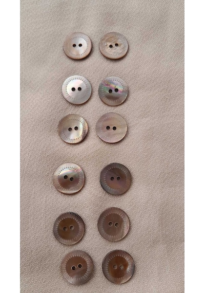 Doğal Hakiki İnci Midye Kabugu Düğme 19 Mm 12 Adet