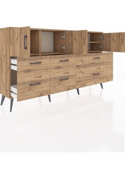 Arges Konsol 4 Raflı 6 Çekmeceli 4 Kapaklı 176x30x99 Çam-çam Atlas Çam - Atlas Çam Arges Konsol 4 Raflı 6 Çekmeceli 4 Kapaklı 176x30x99 Çam-çam Atlas Çam - Atlas Çam