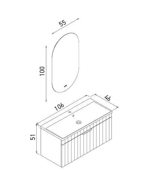 Orka Procida 105 Cm Mat Antrasit Banyo Dolabı Takımı Ve Boy Dolabı Beyaz Orka Procida 105 Cm Mat Antrasit Banyo Dolabı Takımı Ve Boy Dolabı Beyaz