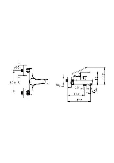 Artema Nora S Lavabo A42878 + Banyo A42870 + Eviye A42871 Krom Üçlü Batarya Set