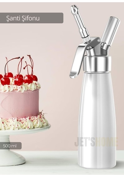 Krem Dağıtıcı Şanti Sifonu Tatlı Hazırlama Sifonu Krema Sifonu Whip Sifon Alüminyum 500 Ml