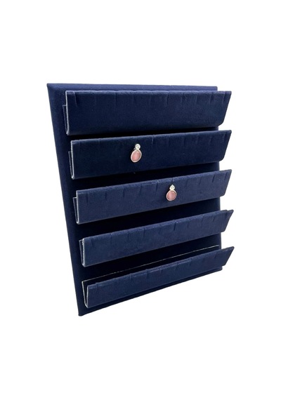 Süet Kumaş 20/16 Cm Lacivert Renk Ayaklı Küpe Standı