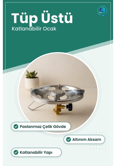 Tüp Üstü Kamp Ocağı Piknik Seti Paslanmaz Çelik Gövde Alüminyum A Çok Renkli