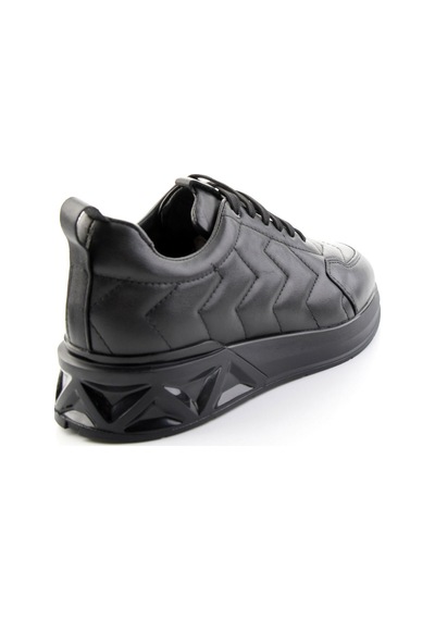 Bambi Siyah Napa Hakiki Deri Erkek Sneaker E01774033343