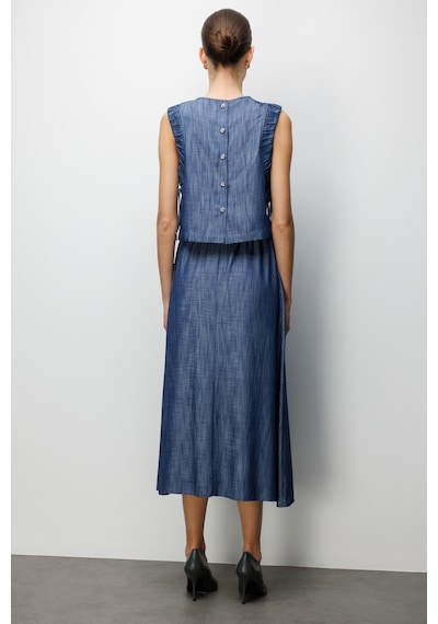 On Kadın Yanları Bağcıklı Crop Bluz 74320 Indigo Indigo On Kadın Yanları Bağcıklı Crop Bluz 74320 Indigo Indigo