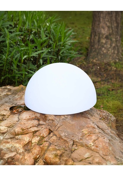 Orbis Solar Yuvarlak Bahçe Lambası - 20 Cm Beyaz