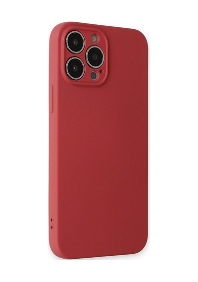 Apple iPhone  Uyumlu  13 Pro Kılıf Nano İçi Kadife Silikon - Kiremit