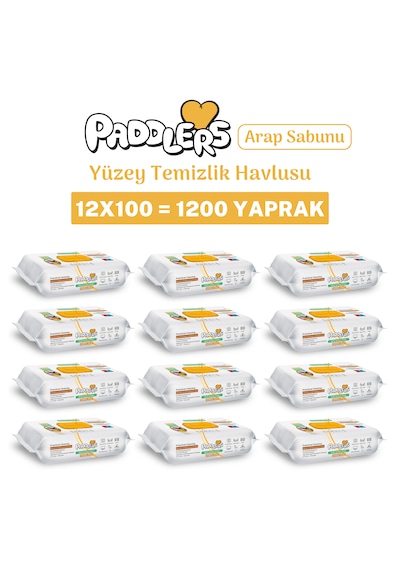 Easy Clean Arap Sabun Katkılı Yüzey Temizlik Havlusu 12x100 (1200 Yaprak)