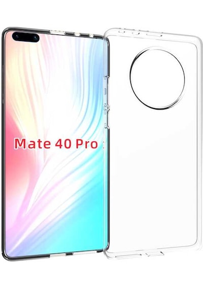 Huawei Mate 40 Pro Kılıf Zore Süper Silikon Kapak Renksiz