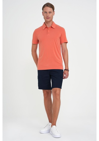 Efor Comfort Fit Polo Yaka Modal Karışım Kısa Kol Casual Turuncu Tişört Ts 903 Turuncu