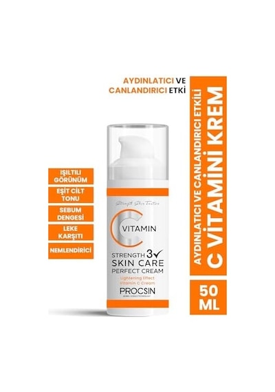 Aydınlatıcı Ve Canlandırıcı Etkili C Vitamini Krem 50 Ml