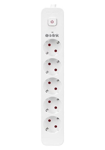 S-link Spg501s 1.5 Metre Kablolu 750 Joule 1.5 Mm Anahtarlı 5 Li Akım Korumalı Priz 0